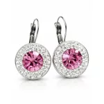 APHRODITÉ kapcsos fülbevaló (fehér-rózsaszín 14-mm-es)