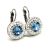 APHRODITÉ kapcsos fülbevaló (fehér - aquamarine 14-mm-es)