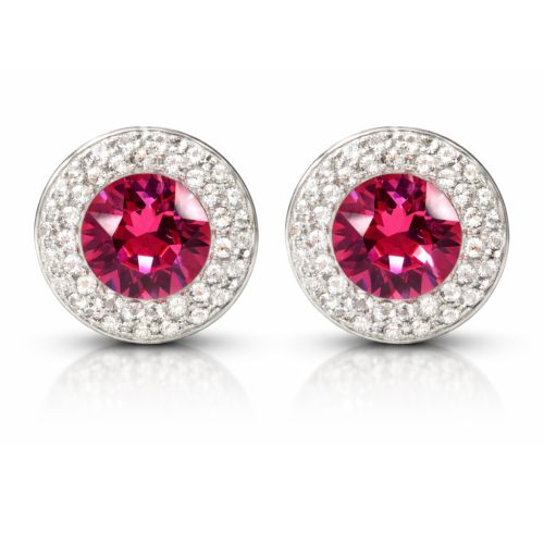 APHRODITÉ bedugós fülbevaló (rózsaszín-fehér 14 mm-es)