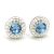 APHRODITÉ bedugós fülbevaló (aquamarine 14 mm-es)