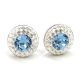 APHRODITÉ bedugós fülbevaló (aquamarine 14 mm-es)