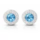 APHRODITÉ bedugós fülbevaló (aquamarine 14 mm-es)