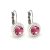 APHRODITE kapcsos fülbevaló (fehér-rózsaszín 12-mm-es)