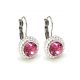 APHRODITE kapcsos fülbevaló (fehér-rózsaszín 12-mm-es)