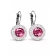 APHRODITE kapcsos fülbevaló (fehér-rózsaszín 12-mm-es)