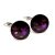 DIANA 18 mm-es fülbevaló (amethyst)