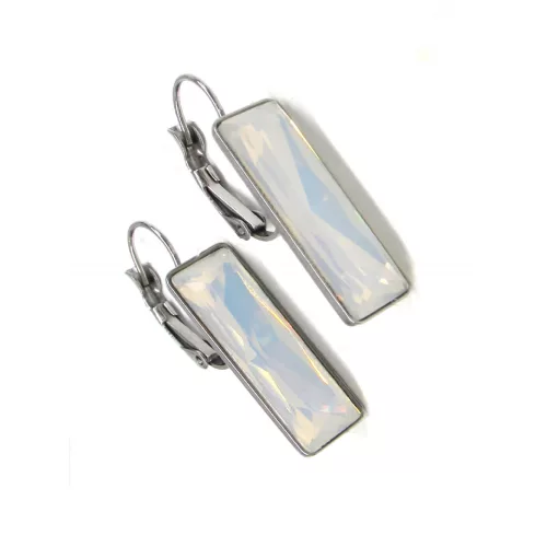 Óriás tégla fülbevaló (white opal)