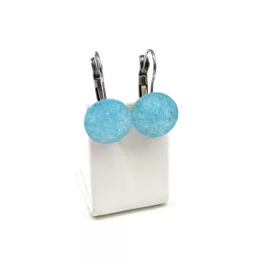 DIANA 12 mm-es fülbevaló (Aquamarine ICE)