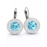 APHRODITÉ kapcsos fülbevaló (light turquoise 14-mm-es)