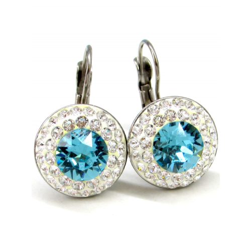 APHRODITÉ kapcsos fülbevaló (light turquoise 14-mm-es)