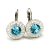 APHRODITÉ kapcsos fülbevaló (light turquoise 14-mm-es)