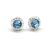 APHRODITÉ bedugós fülbevaló (aquamarine 8 mm-es)