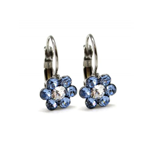 Kis virág fülbevaló (light sapphire)