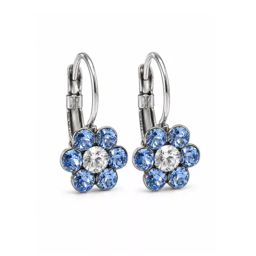 Kis virág fülbevaló (light sapphire)