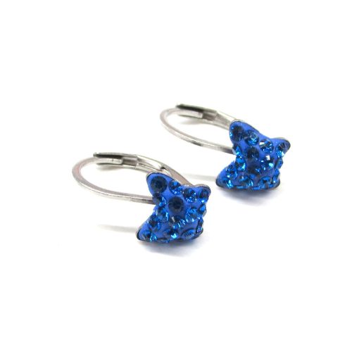 APRÓKÖVES PILLANGÓ fülbevaló - sapphire  (2 éves kortól)