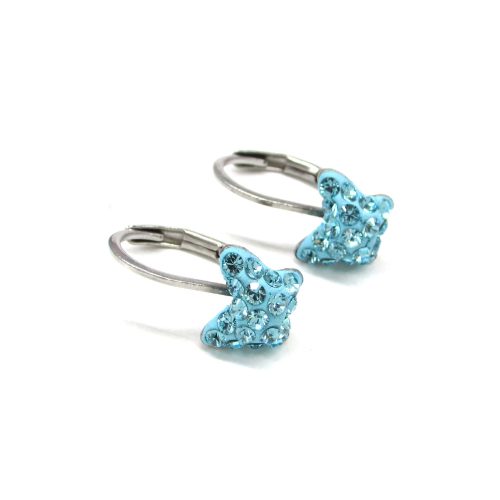 APRÓKÖVES PILLANGÓ fülbevaló - light turquoise (2 éves kortól)