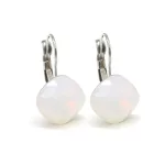 NAGY PÁRNA kapcsos fülbevaló (white opal)