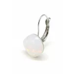 NAGY PÁRNA kapcsos fülbevaló (white opal)