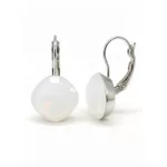 NAGY PÁRNA kapcsos fülbevaló (white opal)