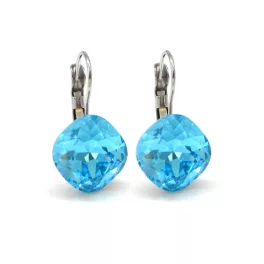 NAGY PÁRNA kapcsos fülbevaló (aquamarine)