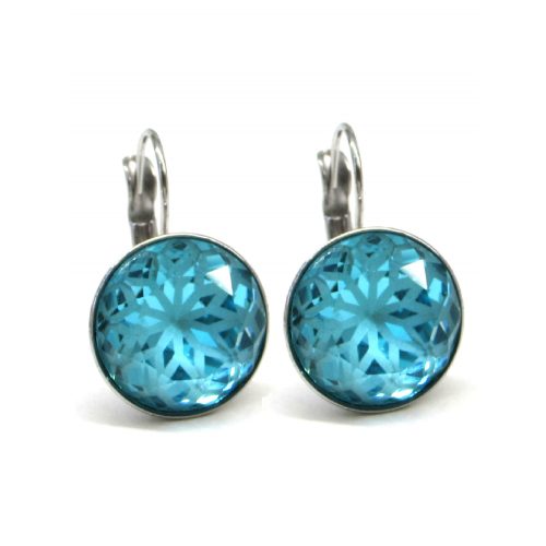 MANDALA kapcsos fülbevaló 14mm-es (aquamarine)