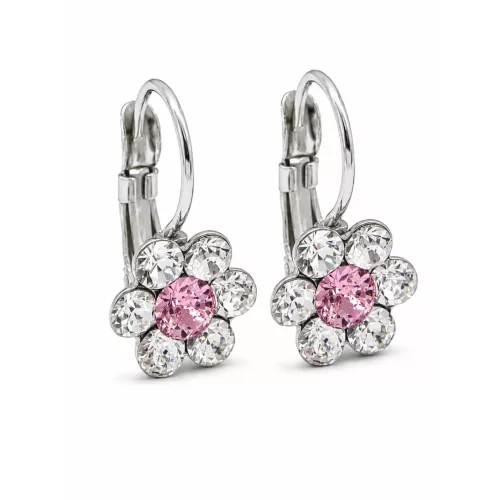 Kis virág fülbevaló (crystal-light rose)