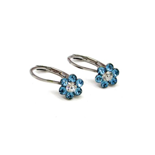 Pici virág fülbevaló (2 éves kortól) light turquoise