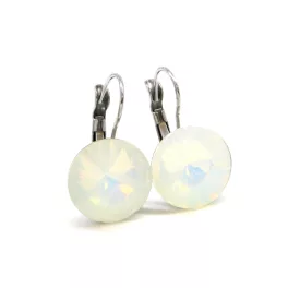 DIANA 14 mm-es fülbevaló (white opal)