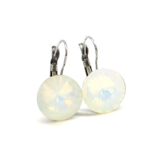 DIANA 14 mm-es fülbevaló (white opal)