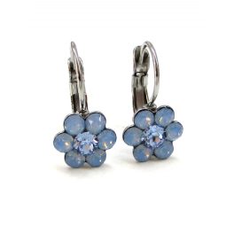 Kis virág fülbevaló (air blue opal)