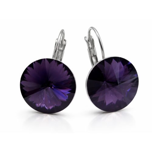 DIANA 16 mm-es fülbevaló (amethyst)