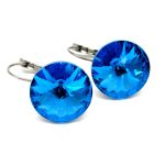 DIANA 18 mm-es fülbevaló (dark aquamarine)