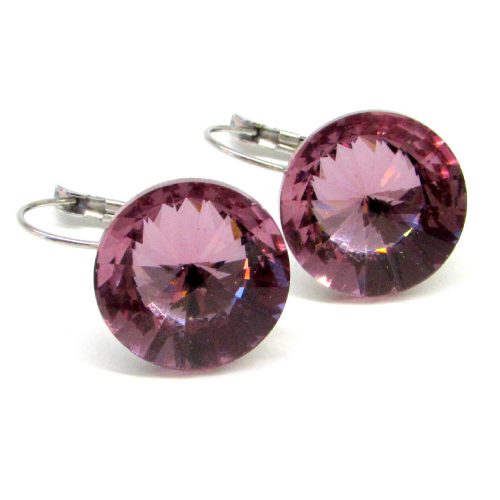 DIANA 18 mm-es fülbevaló (light amethyst)