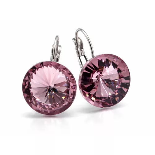 DIANA 18 mm-es fülbevaló (light amethyst)