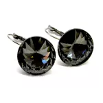 DIANA 18 mm-es fülbevaló (black diamond)