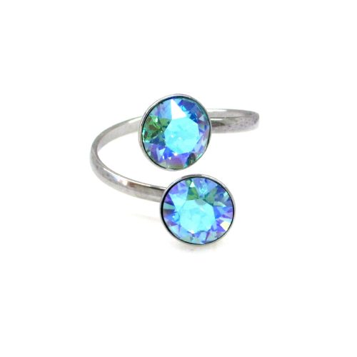 DUPLA XENA gyűrű (light turquoise blue ab)
