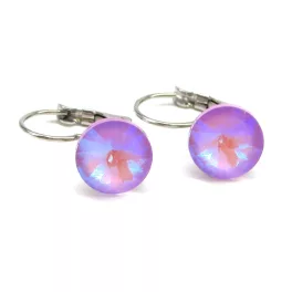 DIANA 10 mm-es fülbevaló (violet mi)