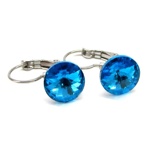 DIANA 10 mm-es fülbevaló (dark aquamarine)
