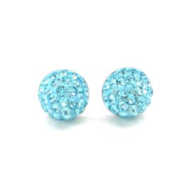 HÉRA bedugós fülbevaló (light turquoise 10 mm-es)