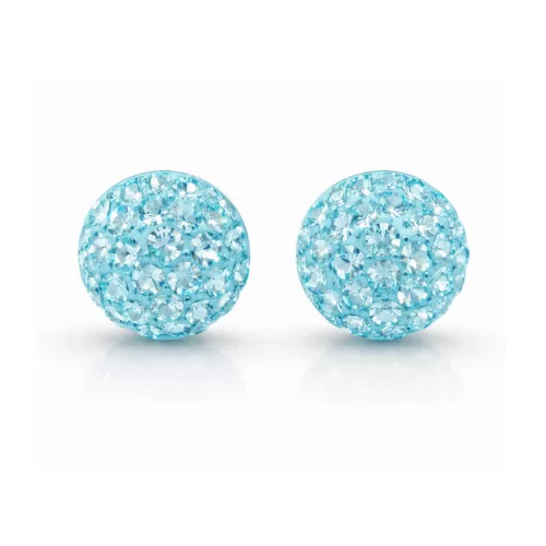 HÉRA bedugós fülbevaló (light turquoise 10 mm-es)