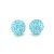 HÉRA bedugós fülbevaló (light turquoise 10 mm-es)
