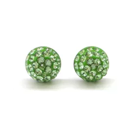 HÉRA bedugós fülbevaló (peridot 10 mm-es)