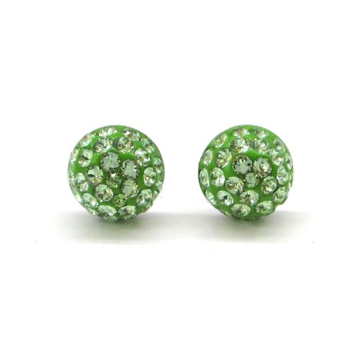 HÉRA bedugós fülbevaló (peridot 10 mm-es)