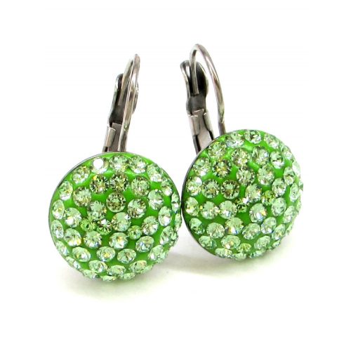 HÉRA kapcsos fülbevaló (peridot 14 mm-es)