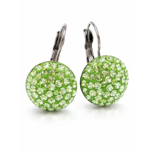 HÉRA kapcsos fülbevaló (peridot 14 mm-es)