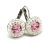 APHRODITÉ kapcsos fülbevaló (fehér - light rose 14-mm-es)