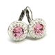 APHRODITÉ kapcsos fülbevaló (fehér - light rose 14-mm-es)