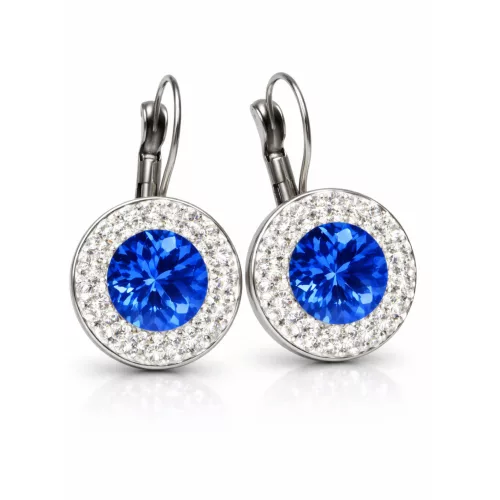 APHRODITÉ kapcsos fülbevaló (fehér - sapphire 14-mm-es)