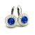 APHRODITÉ kapcsos fülbevaló (fehér - sapphire 14-mm-es)