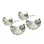 ÓRIÁS DUPLA DIANA kapcsos fülbevaló - 30 mm (crystal fehér)